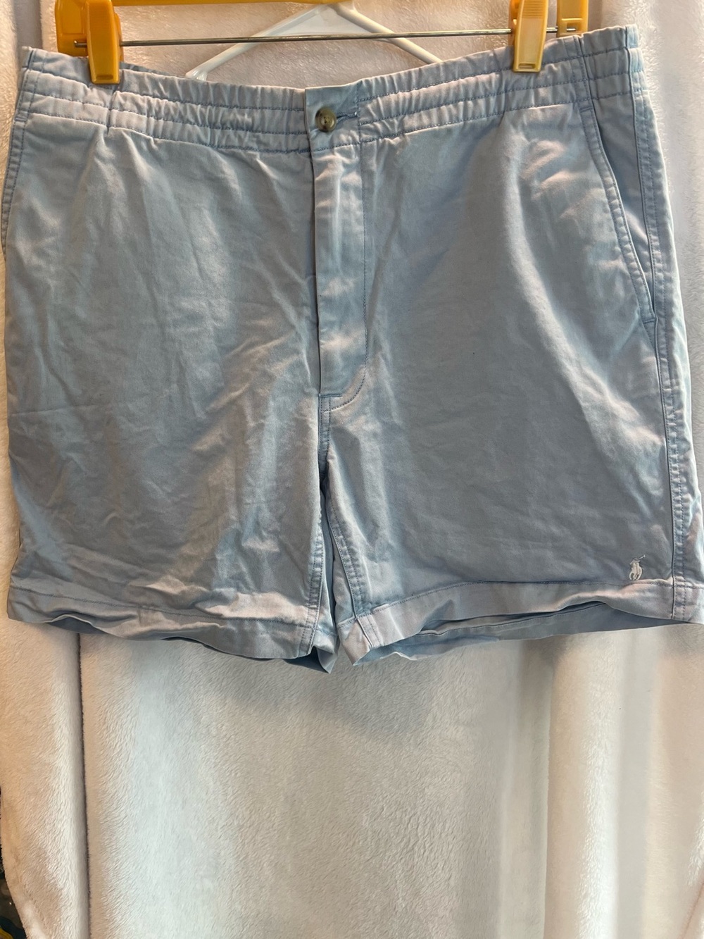 Polo by Ralph Lauren Light Blue Men's Flat Front Shorts